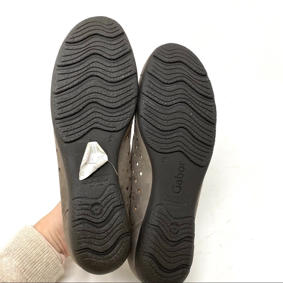 Gabor 64.169.13 Fumo Nubuck Laser Cut Flats - Picture 4 of 9